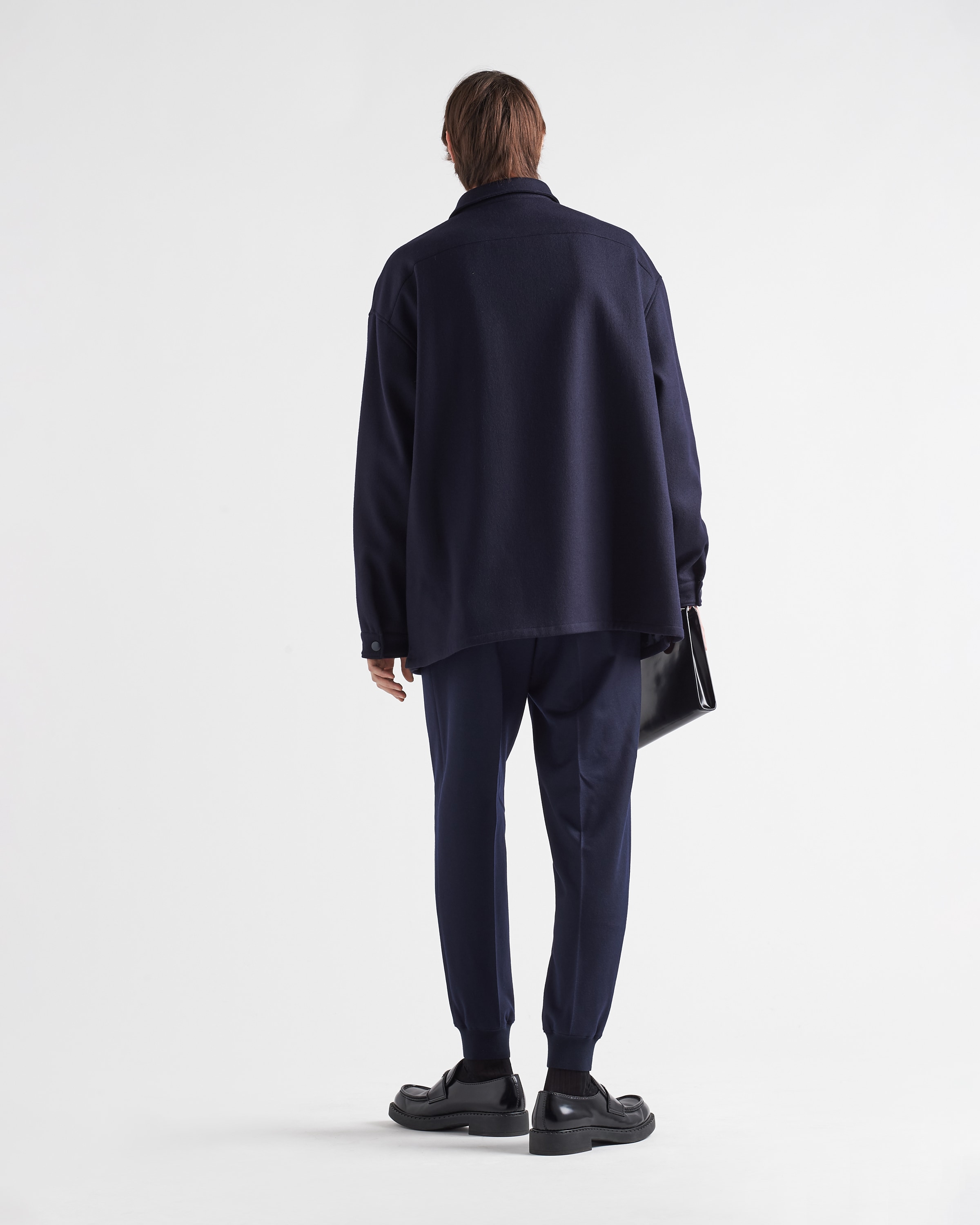 Navy Wool Joggers PRADA