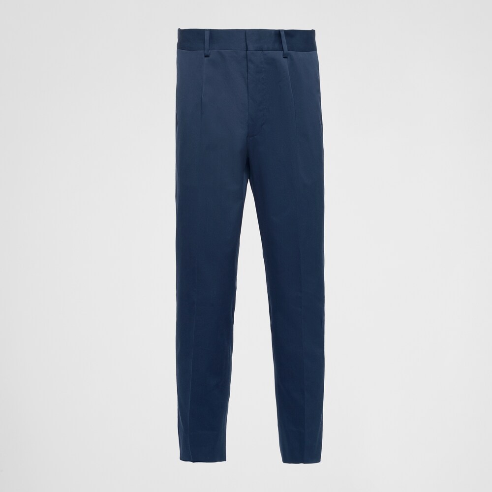 Prada Pantalon en gabardine de coton 1