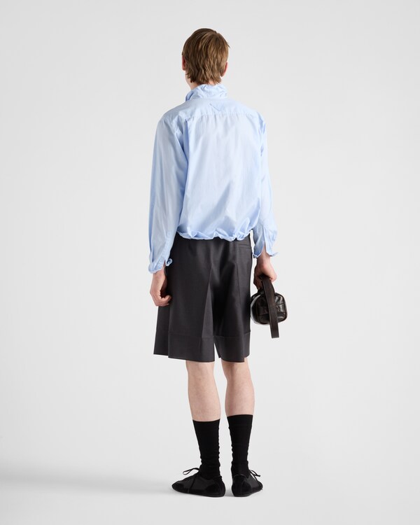 Mohair and silk Bermudas - Anthracite Gray Mohair and silk Bermudas - Anthracite Gray