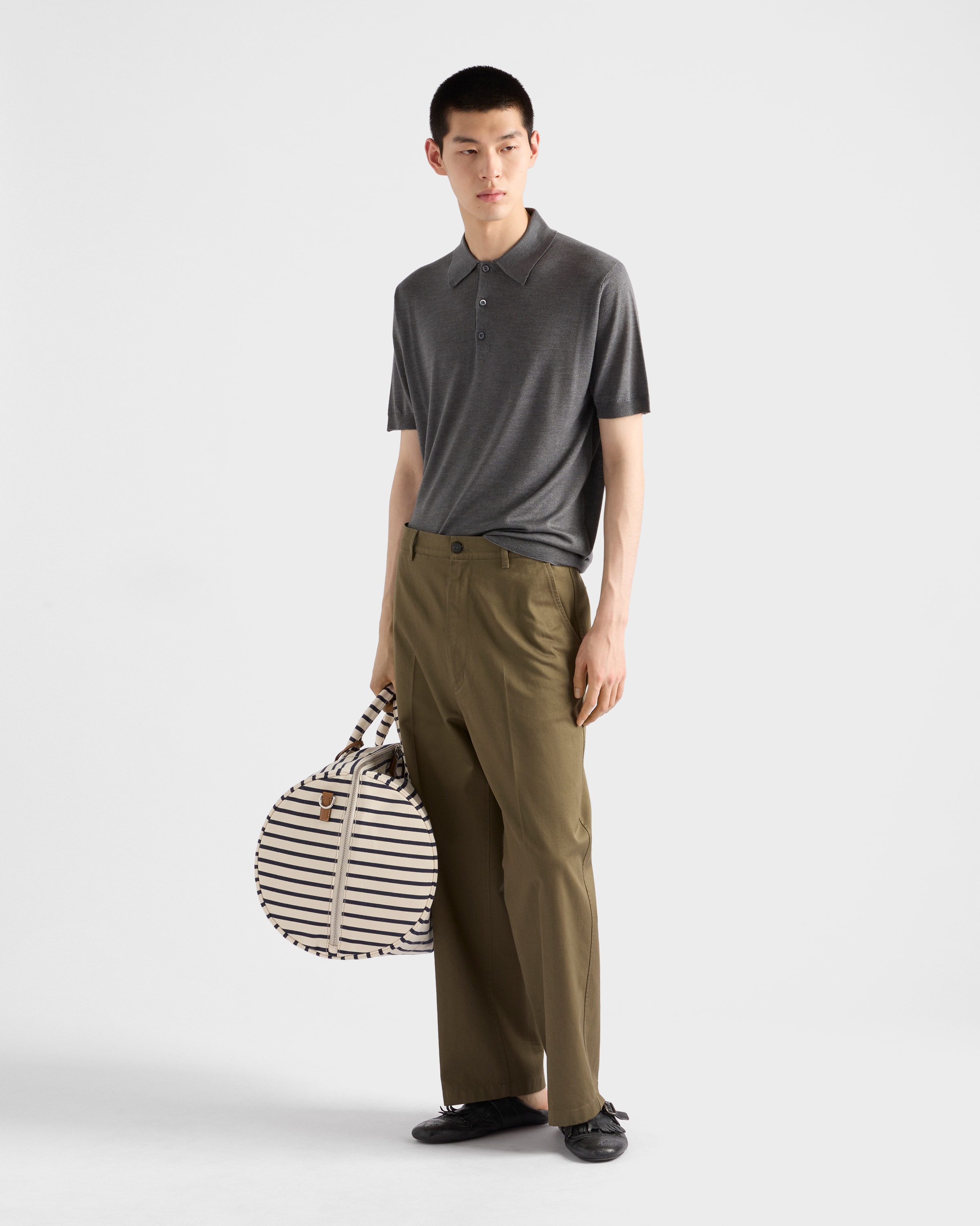 Sage Green Cotton chino pants | PRADA Sage Green Cotton chino pants | PRADA