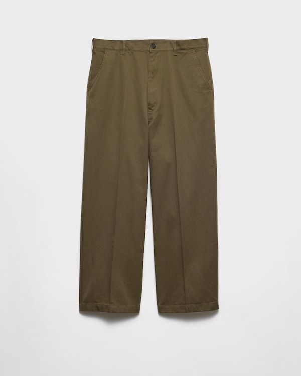 Clay Grey Cotton chino pants | PRADA Clay Grey Cotton chino pants | PRADA