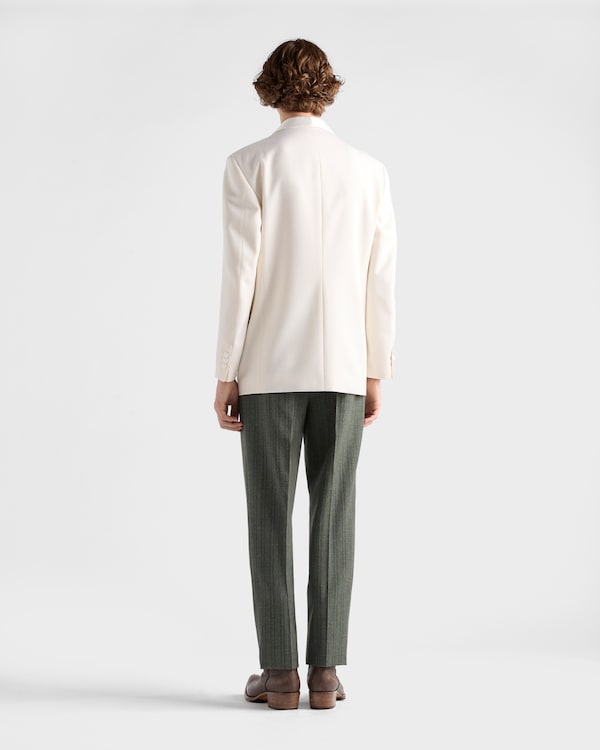 Pinstriped wool blend pants - Sage Green Pinstriped wool blend pants - Sage Green