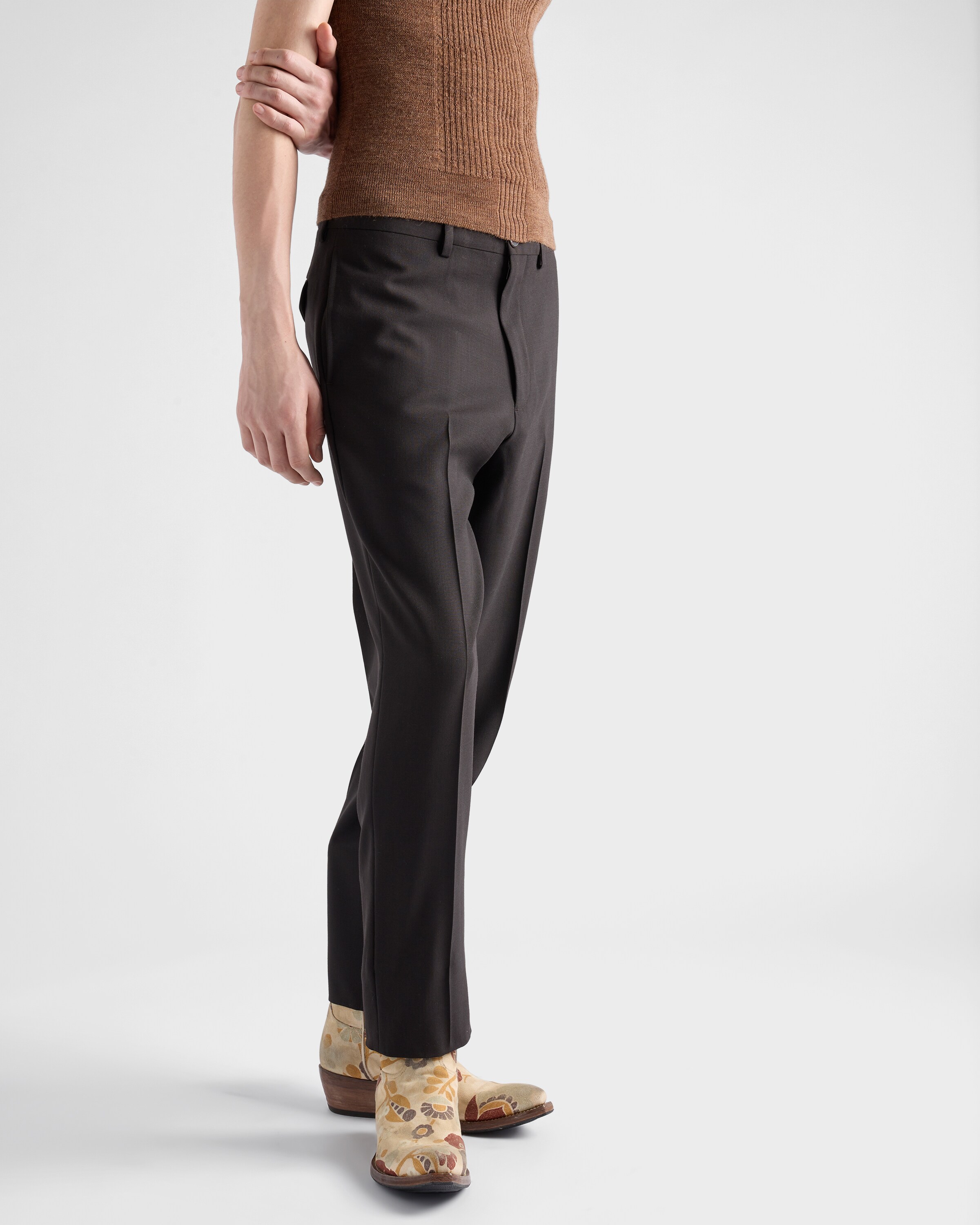 Ebony Wool pants | PRADA