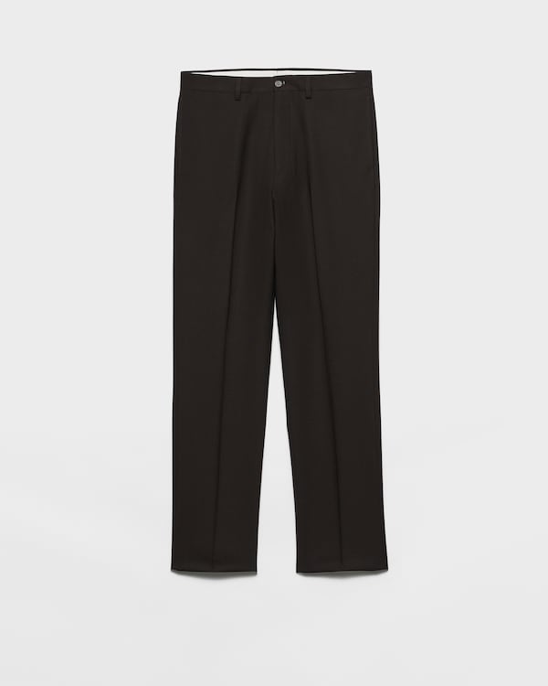 Black Wool blend pinstriped pants | PRADA