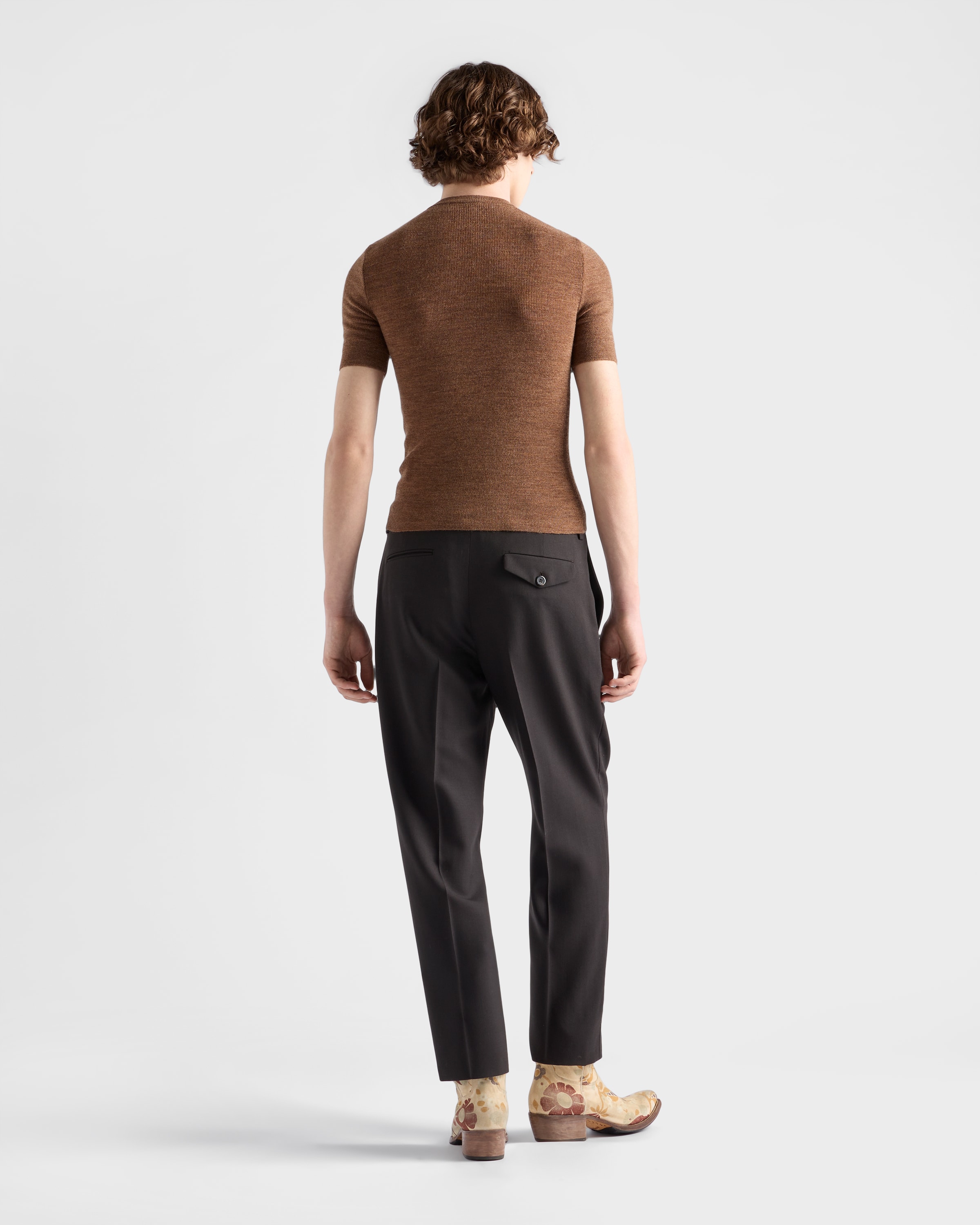 Ebony Wool pants | PRADA