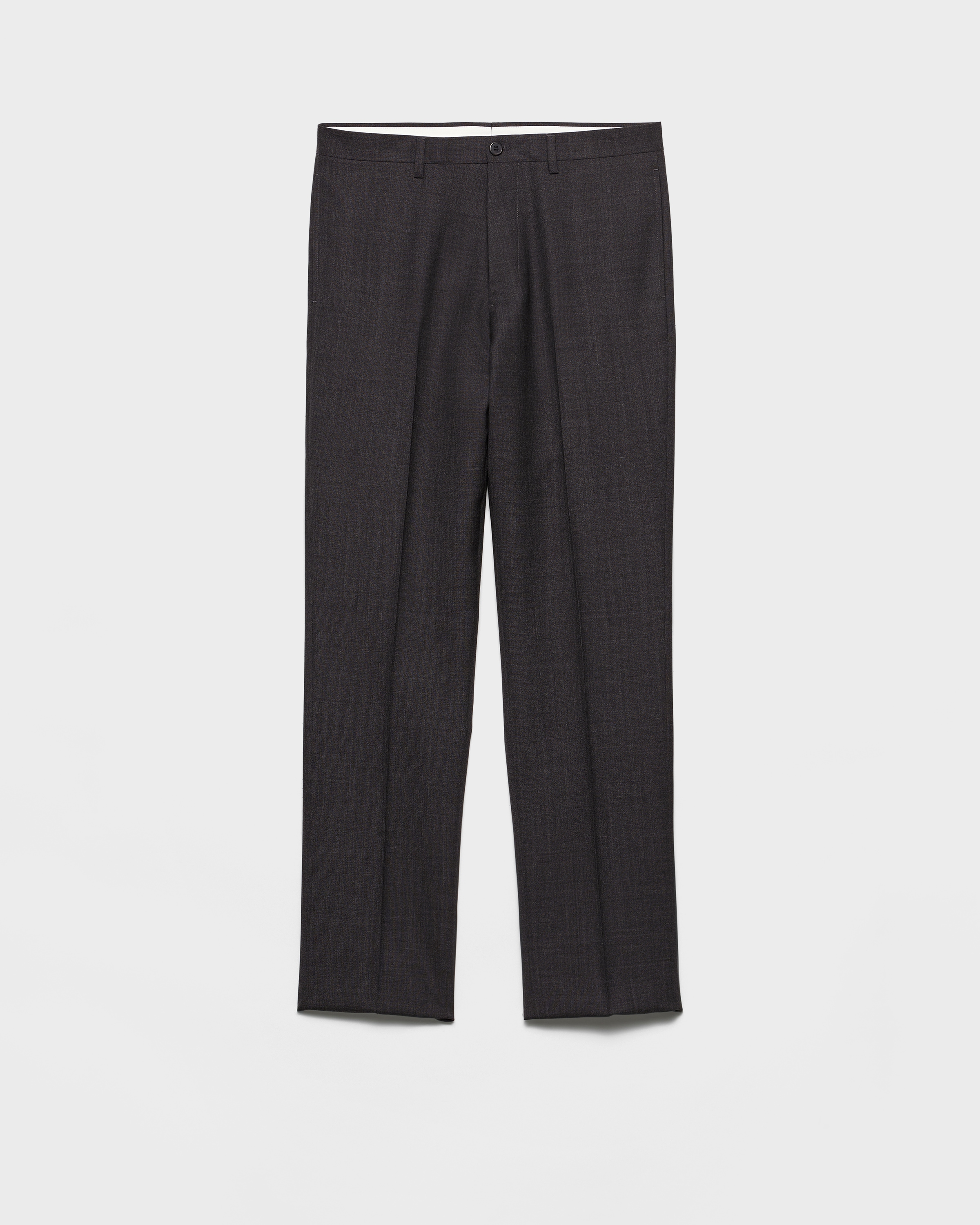 Anthracite Gray Wool pants | PRADA