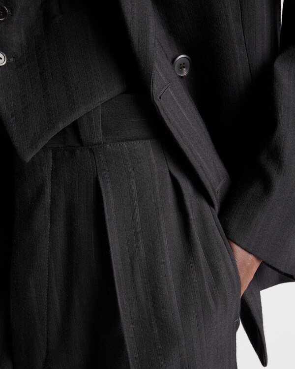 Pantalon rayé en mélange de laine Pantalon rayé en mélange de laine