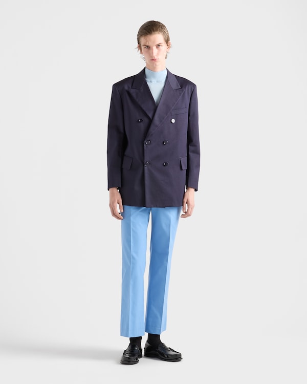 Pantalon en popeline - Bleu clair Pantalon en popeline - Bleu clair