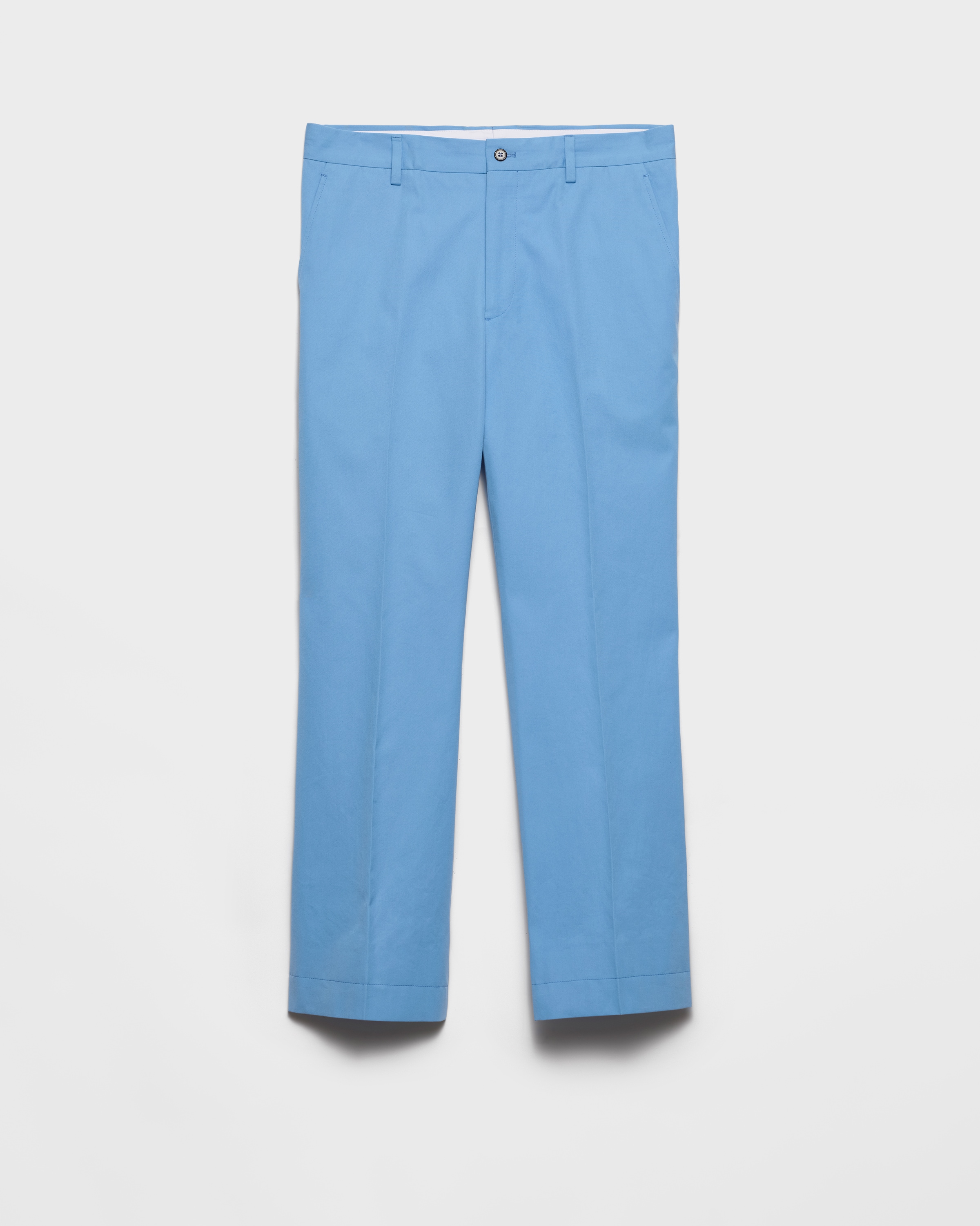 Light Blue Poplin pants | PRADA - Japan