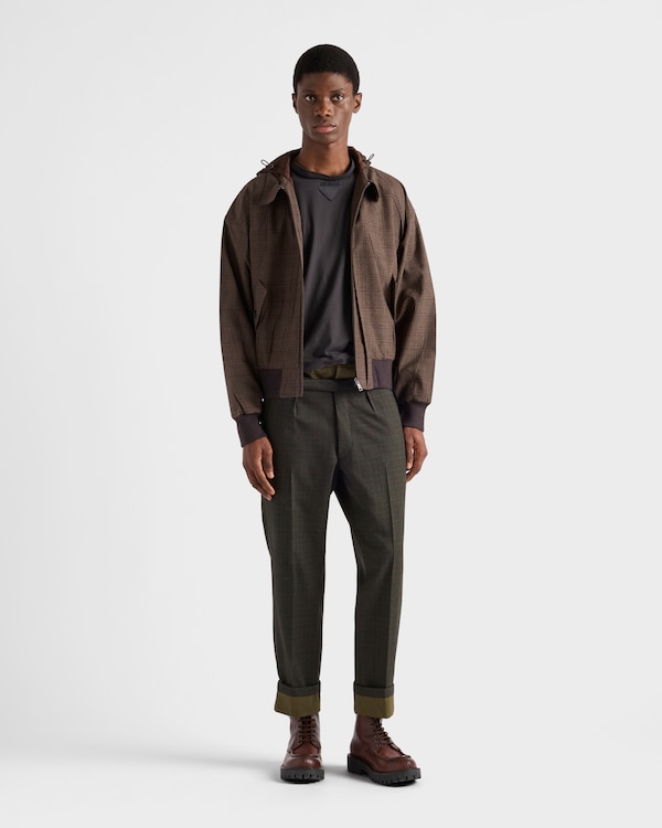 Wool pants with cotton details - Forest Green Wool pants with cotton details - Forest Green