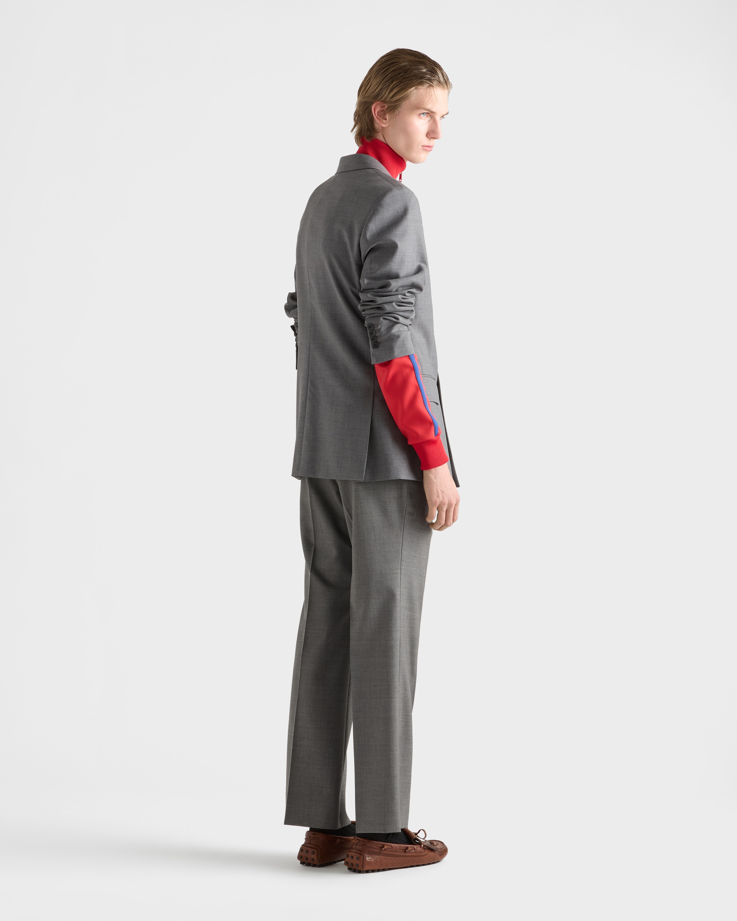 Grey Wool Pants | PRADA - United States