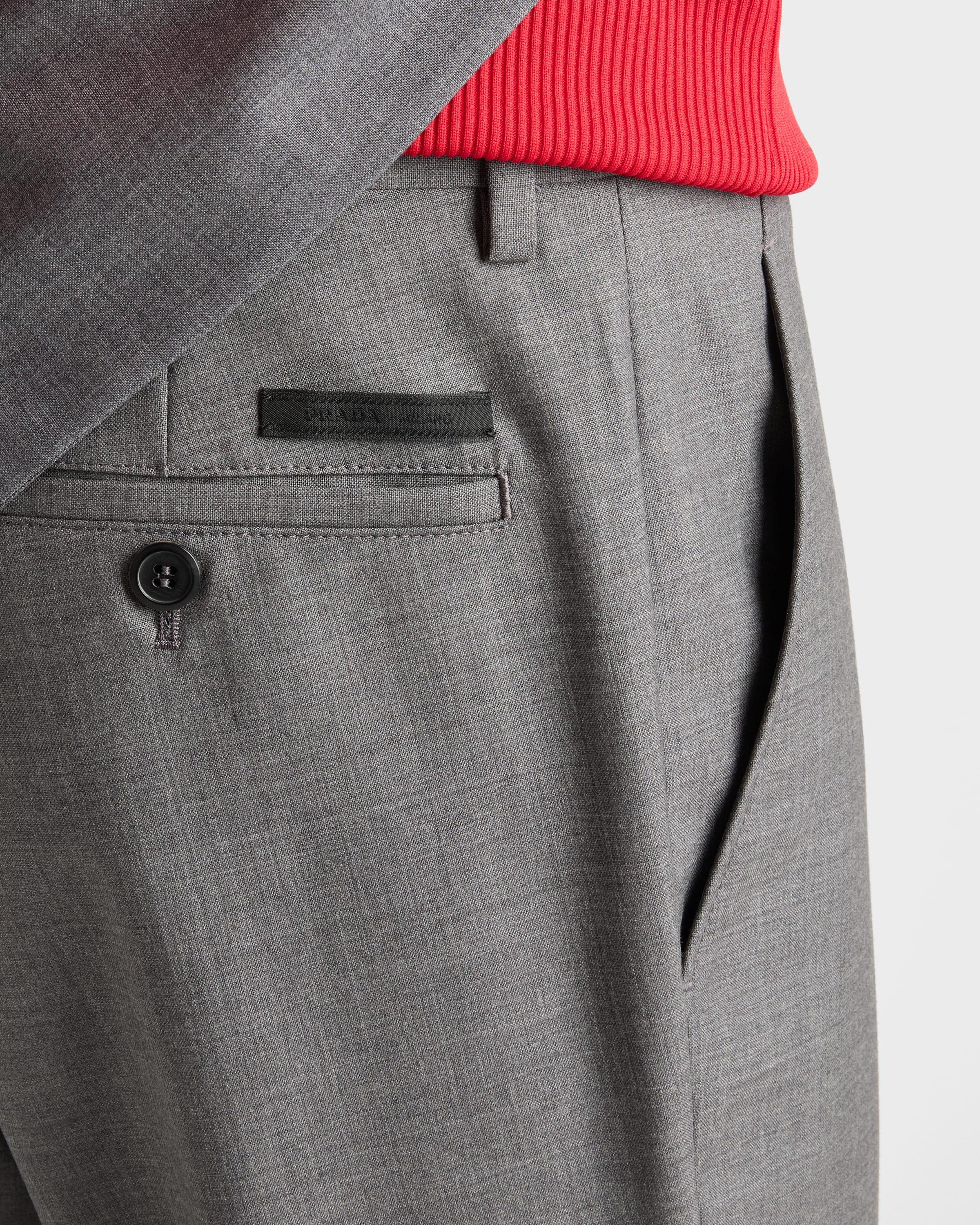 Grey Wool pants | PRADA - United States