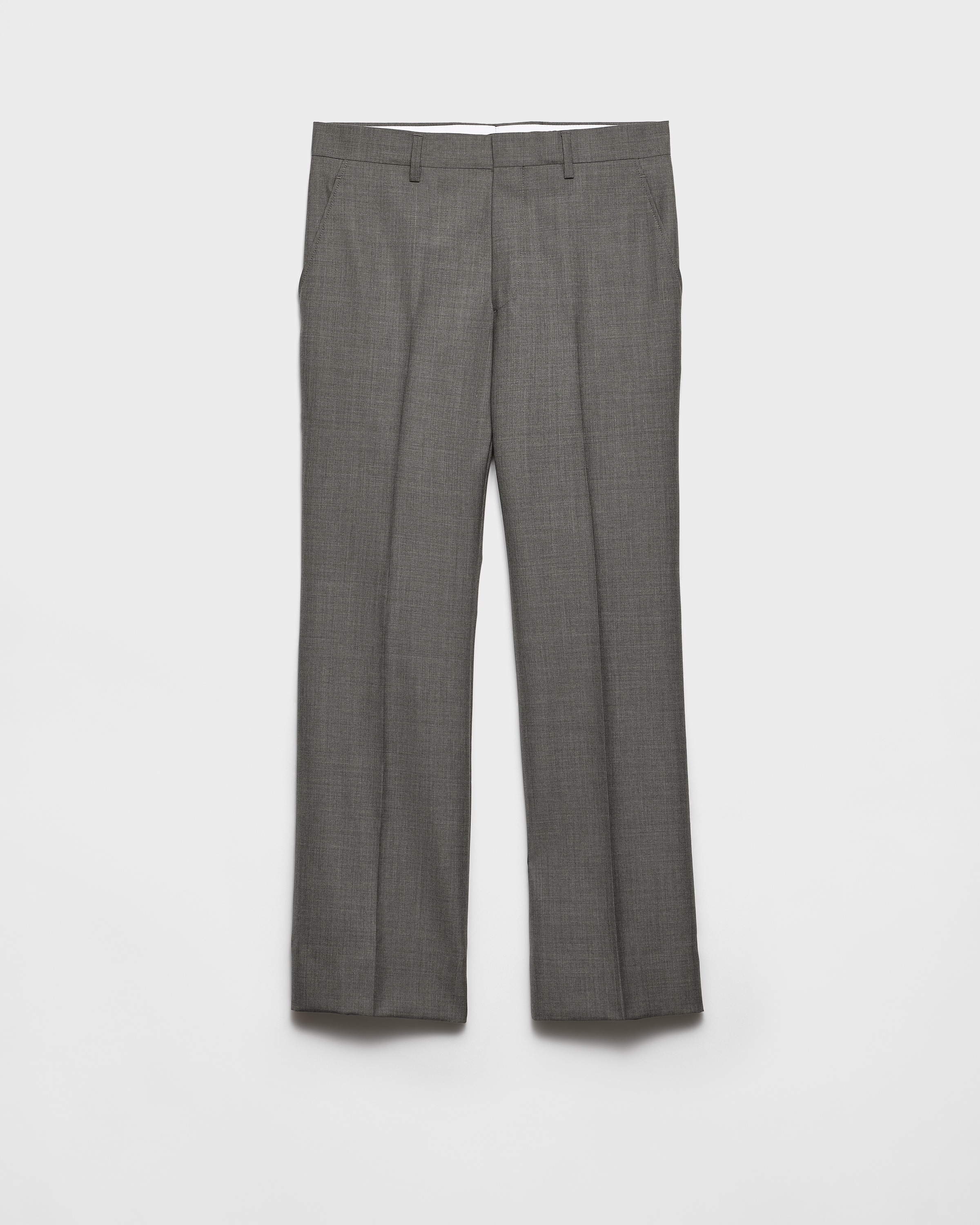 prada wool trousers ウールパンツ Grey Wool Pants | PRADA
