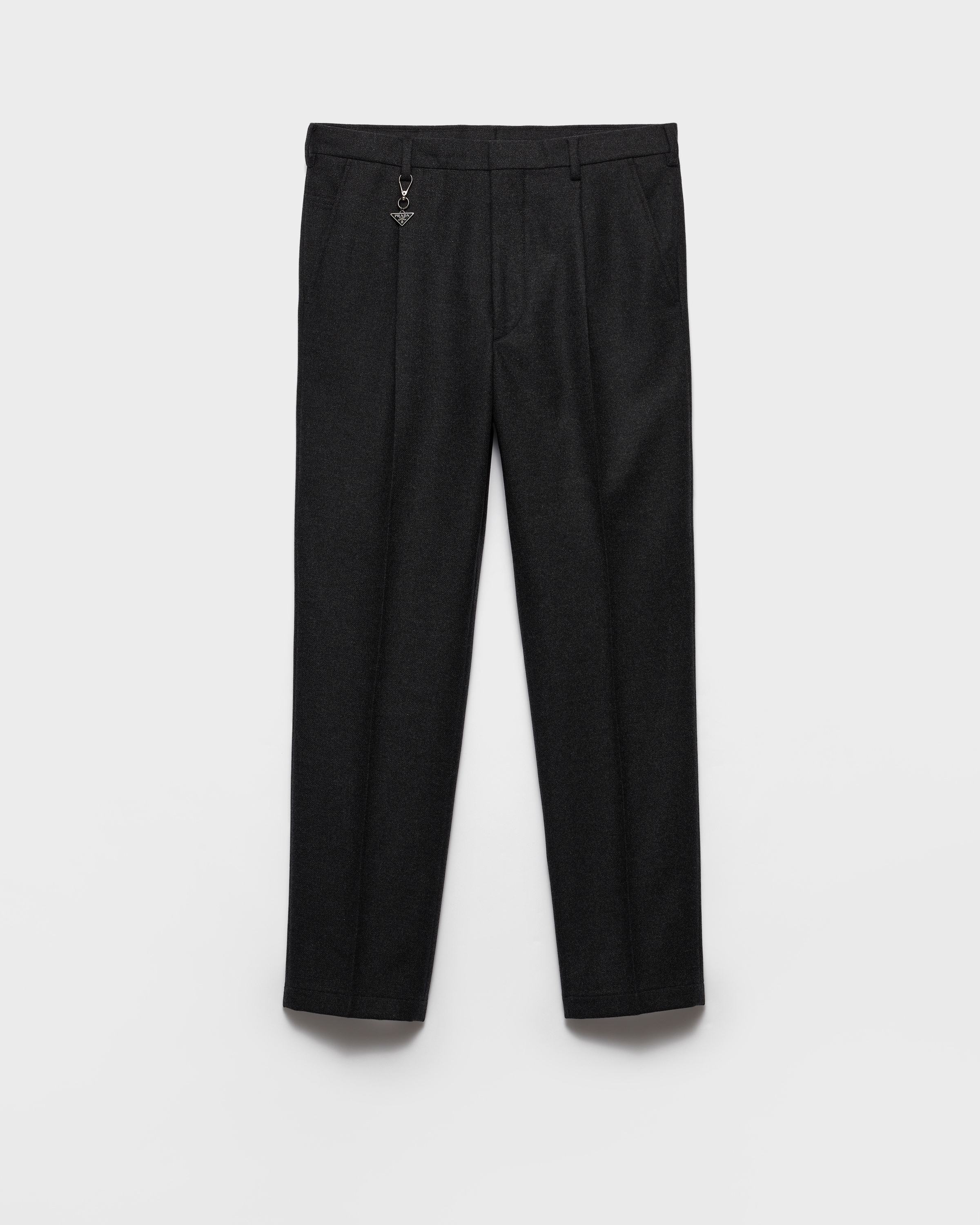 Anthracite Gray Re-wool Pants | PRADA - South Korea