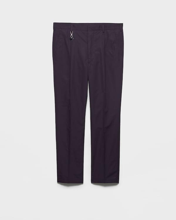 Pantalon en coton avec porte-clés - Bleu Pantalon en coton avec porte-clés - Bleu