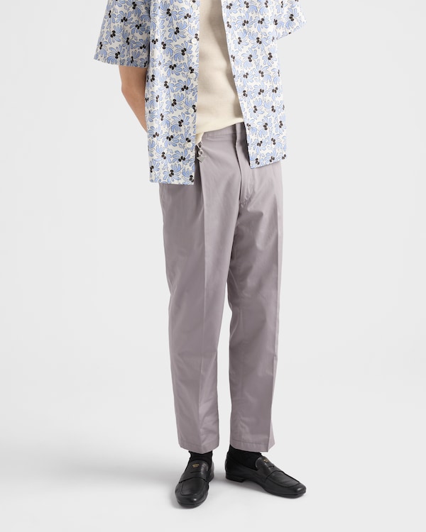 Pantalon en coton avec porte-clés - Gris Acier Pantalon en coton avec porte-clés - Gris Acier