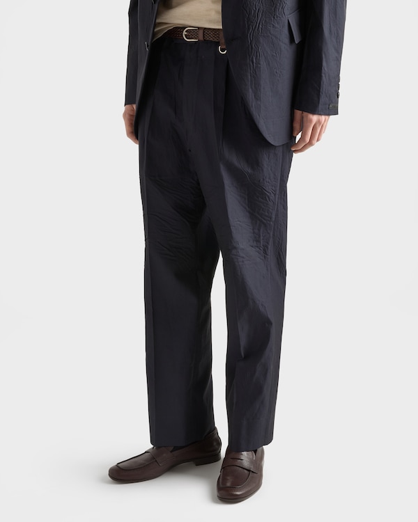 Cotton and silk pants - Navy Cotton and silk pants - Navy