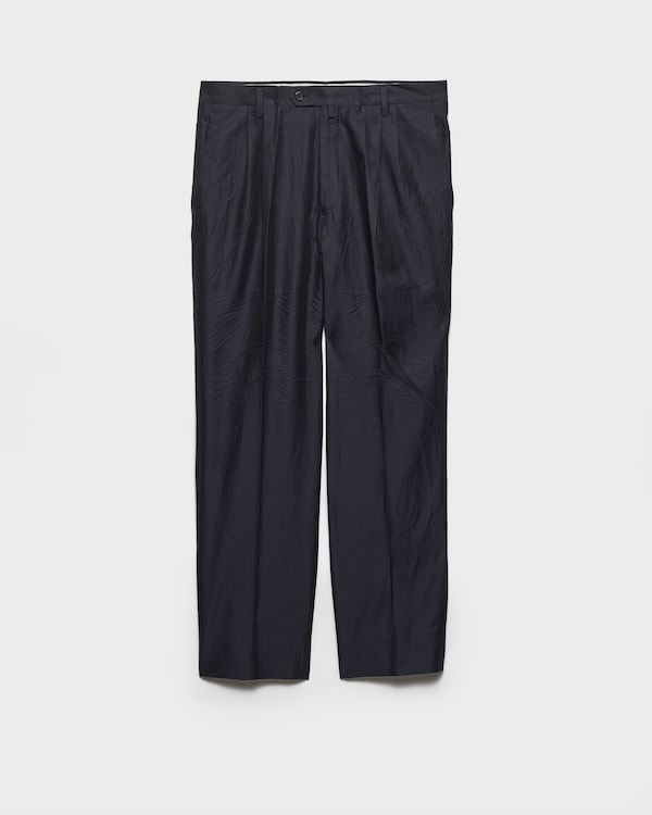 Cotton and silk pants - Navy Cotton and silk pants - Navy