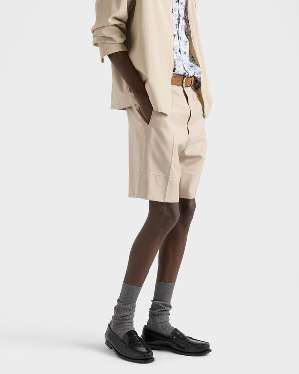 Cotton Bermudas - Sand Beige Cotton Bermudas - Sand Beige