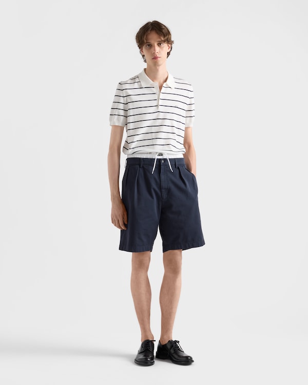 Cotton Bermudas - Navy Cotton Bermudas - Navy