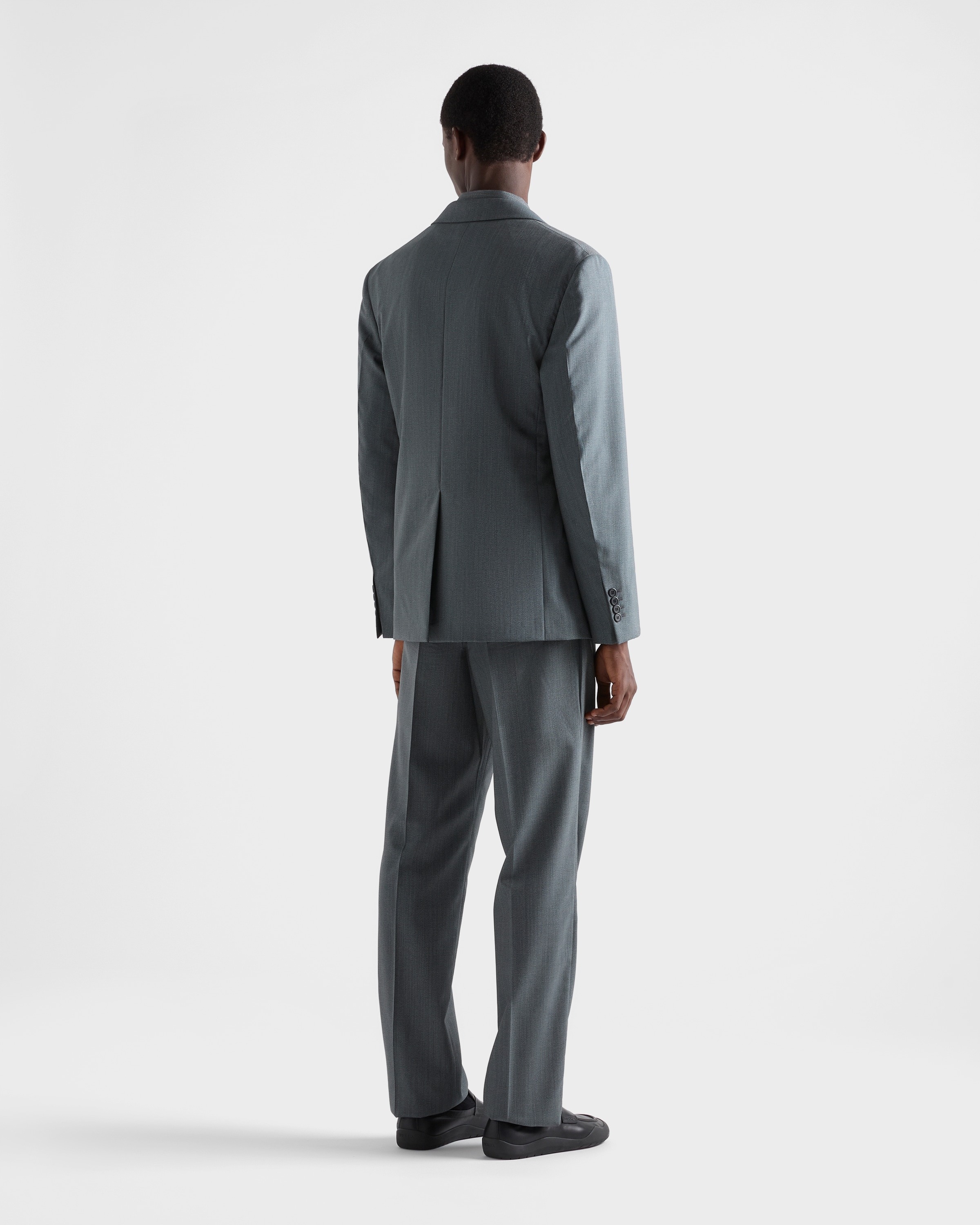 Uniform Gray Wool Pants | PRADA