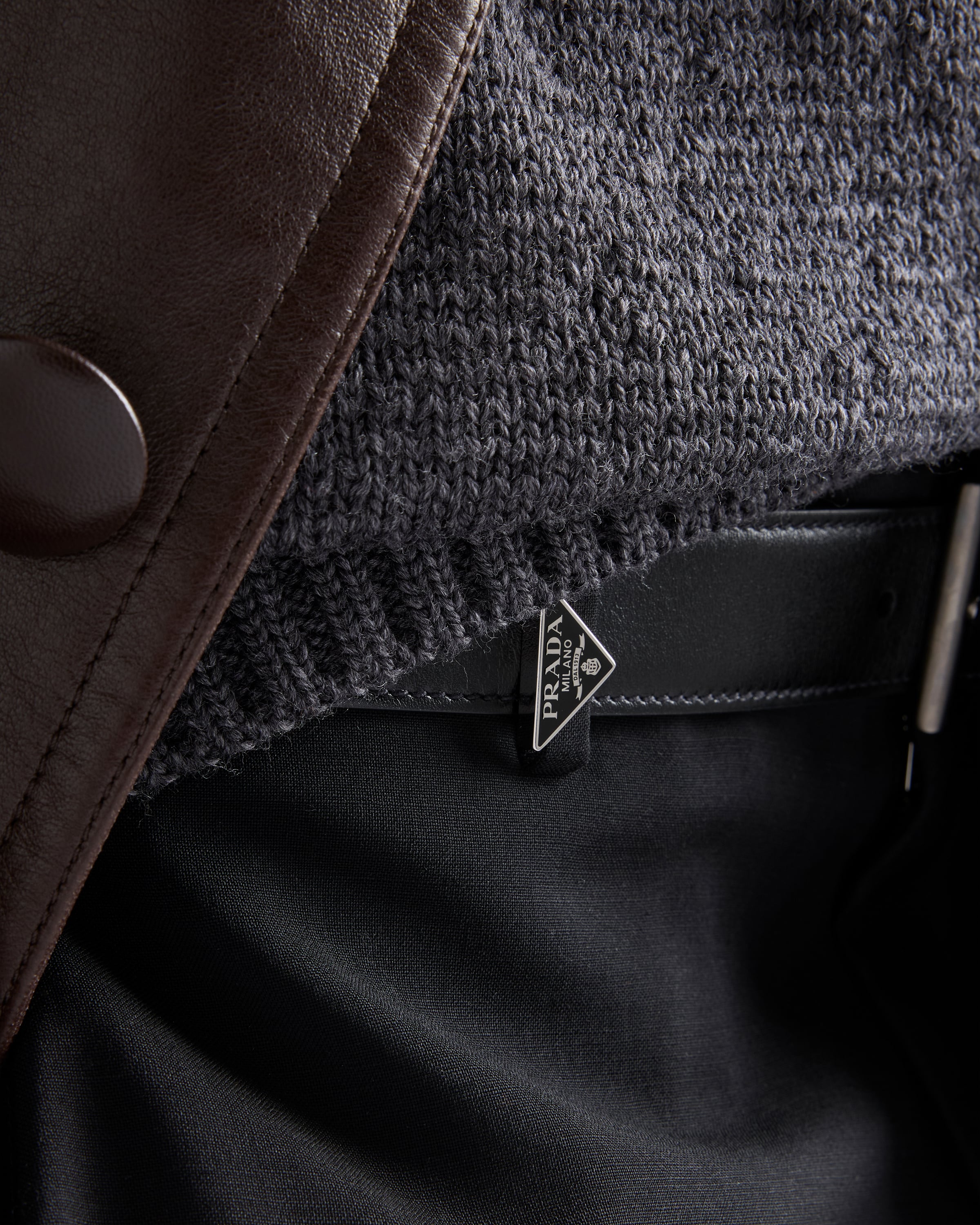 Black Mohair Wool Pants | PRADA - United States