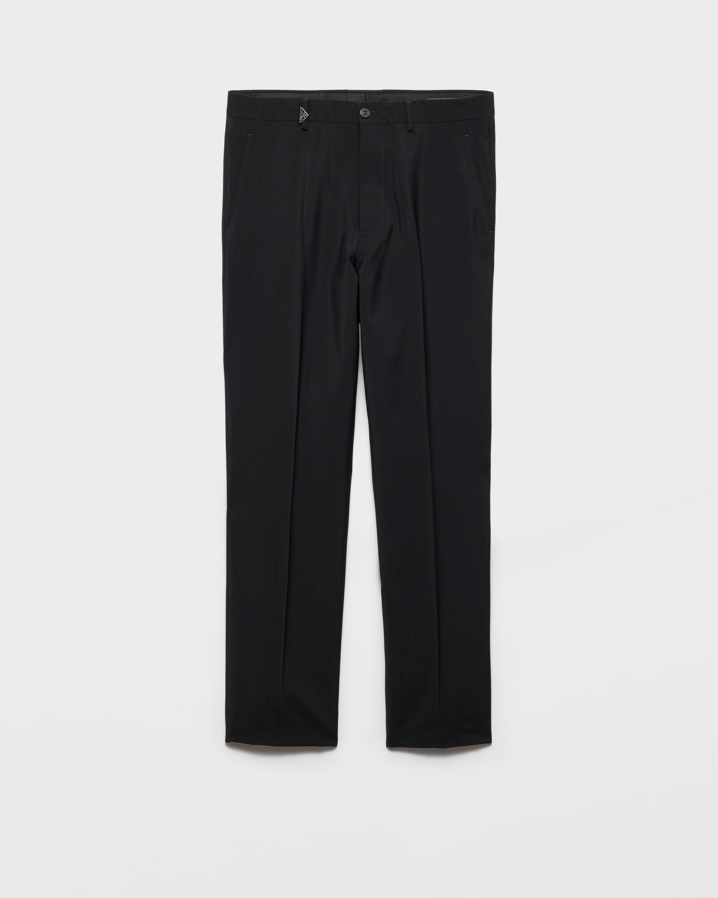 Black Mohair Wool Pants | PRADA - Singapore