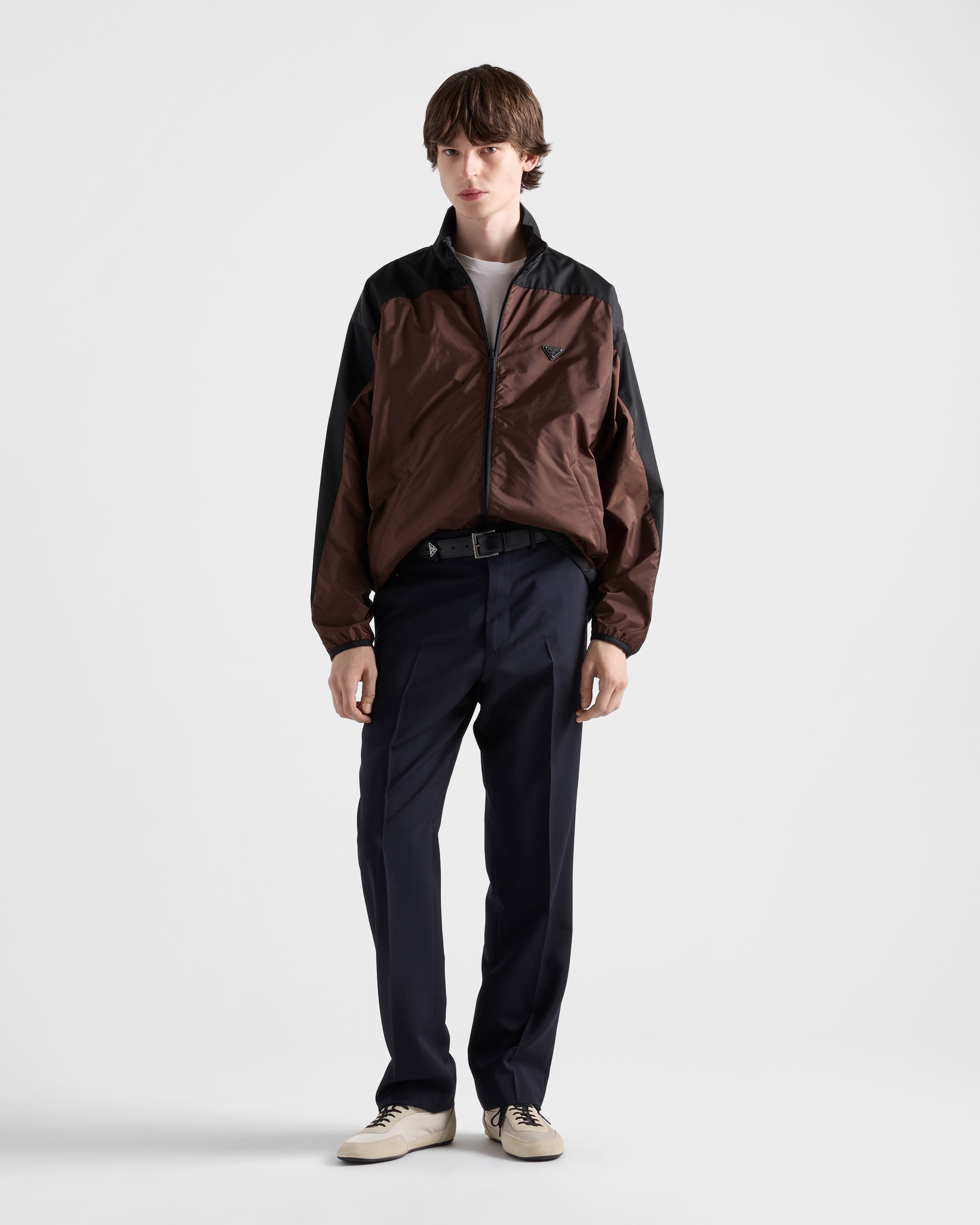 Navy Mohair Wool Pants | PRADA - United States