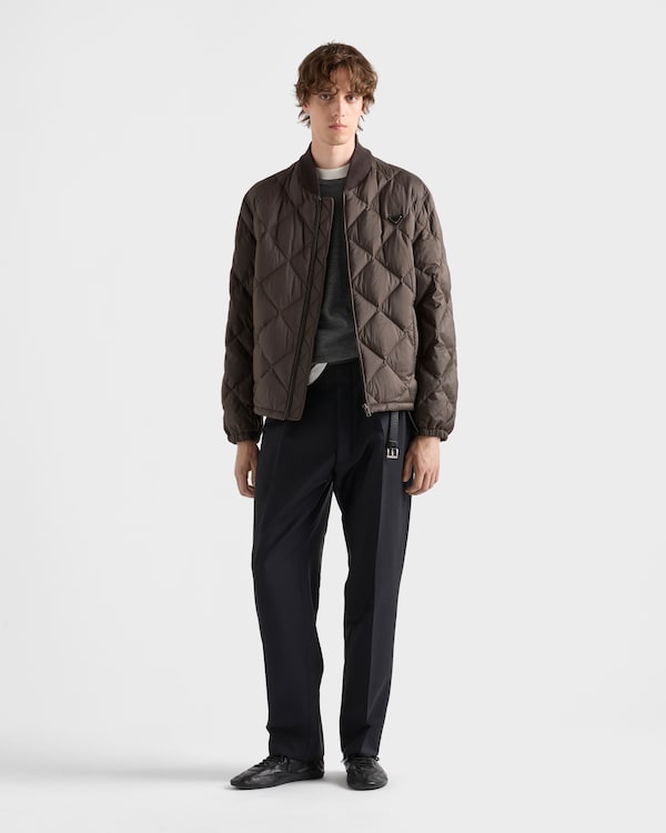 Pantalon en laine mohair - Bleu Pantalon en laine mohair - Bleu