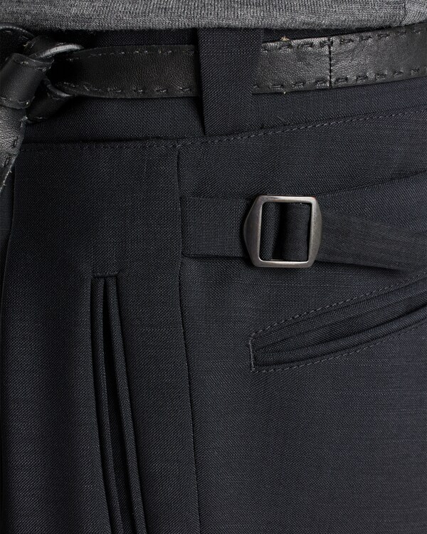 Pantalon en laine mohair - Bleu Pantalon en laine mohair - Bleu