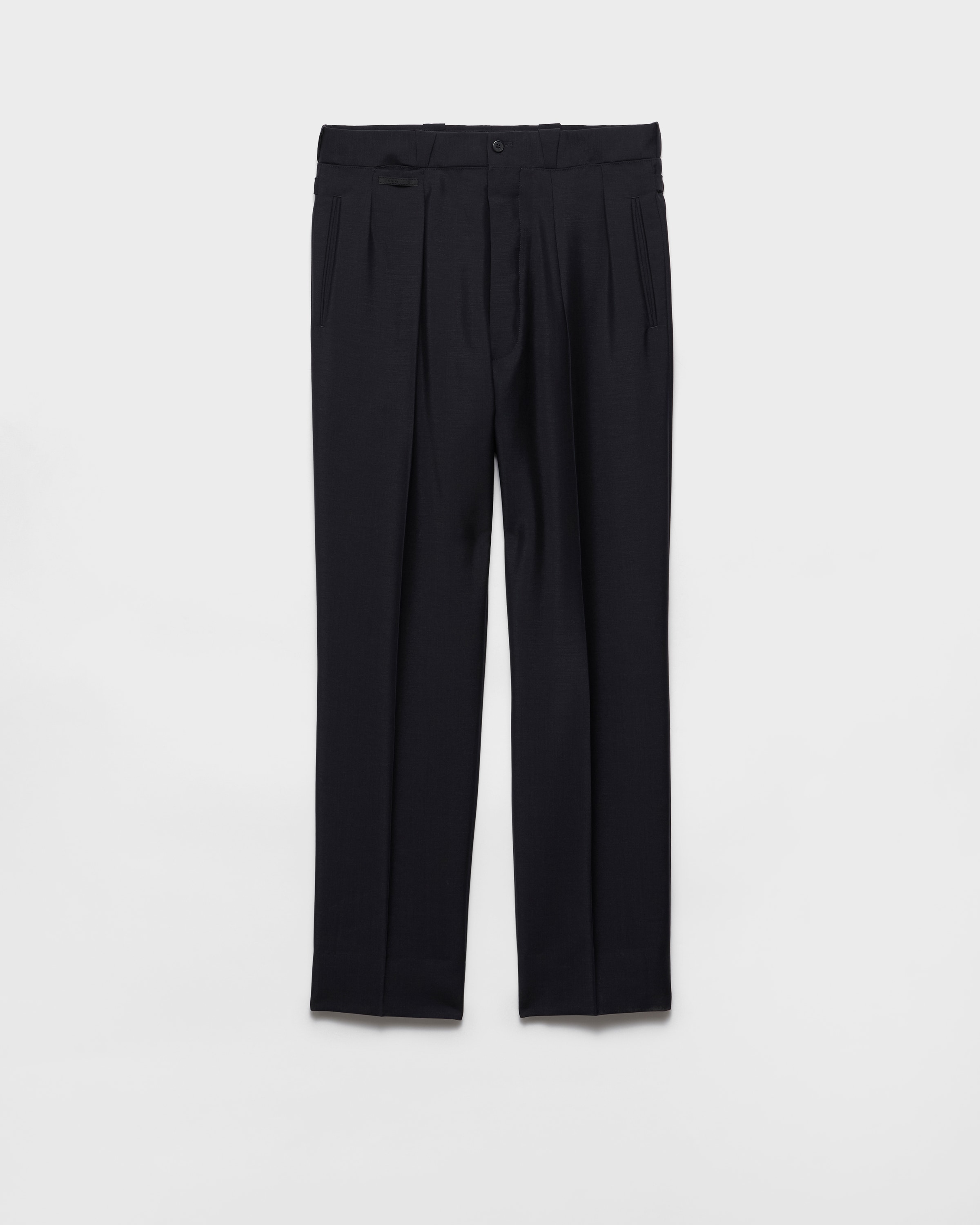 【PRADA】Mohair wool side line slacks 13ss Navy Mohair Wool Pants | PRADA