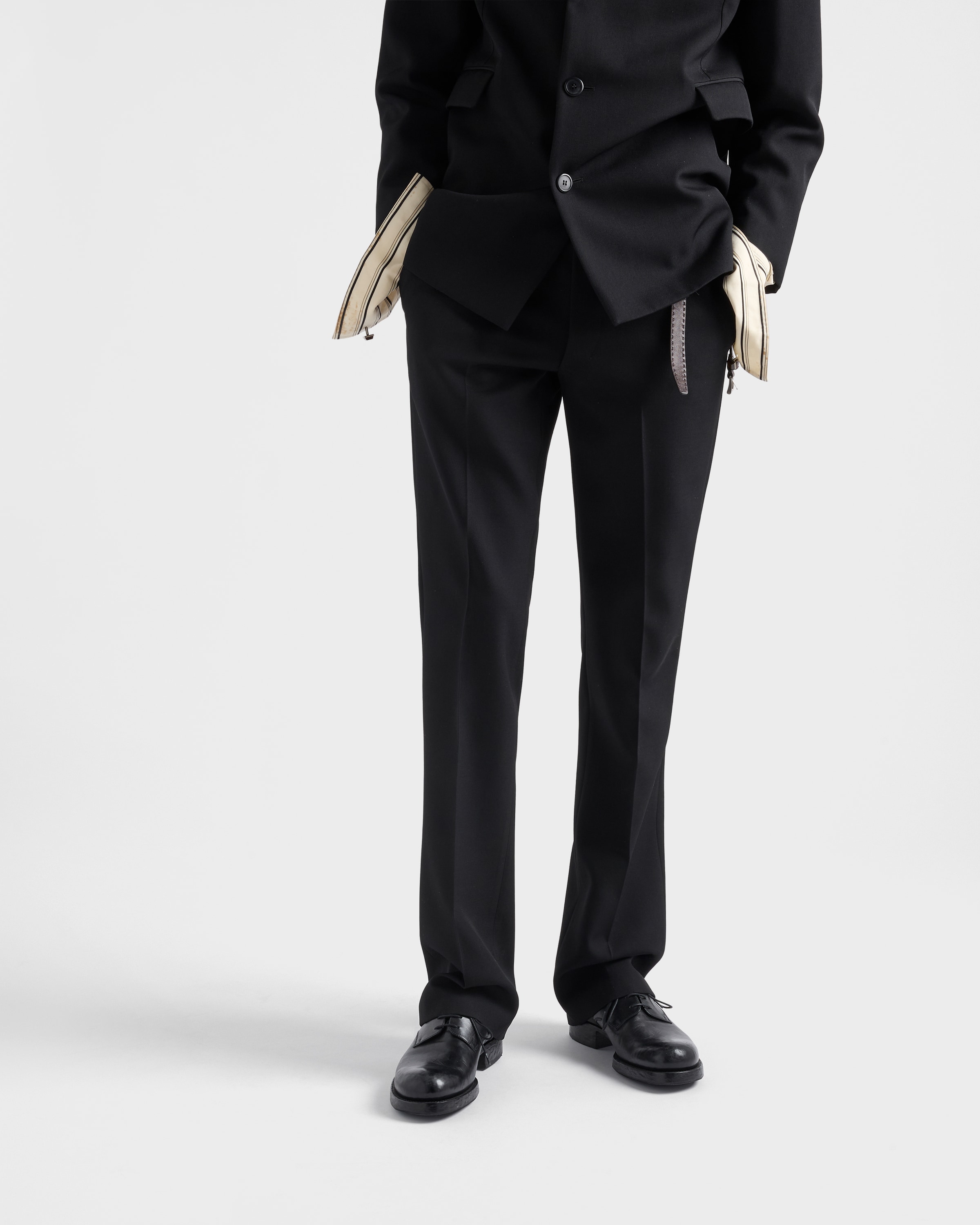 Black Wool Pants | PRADA - United States