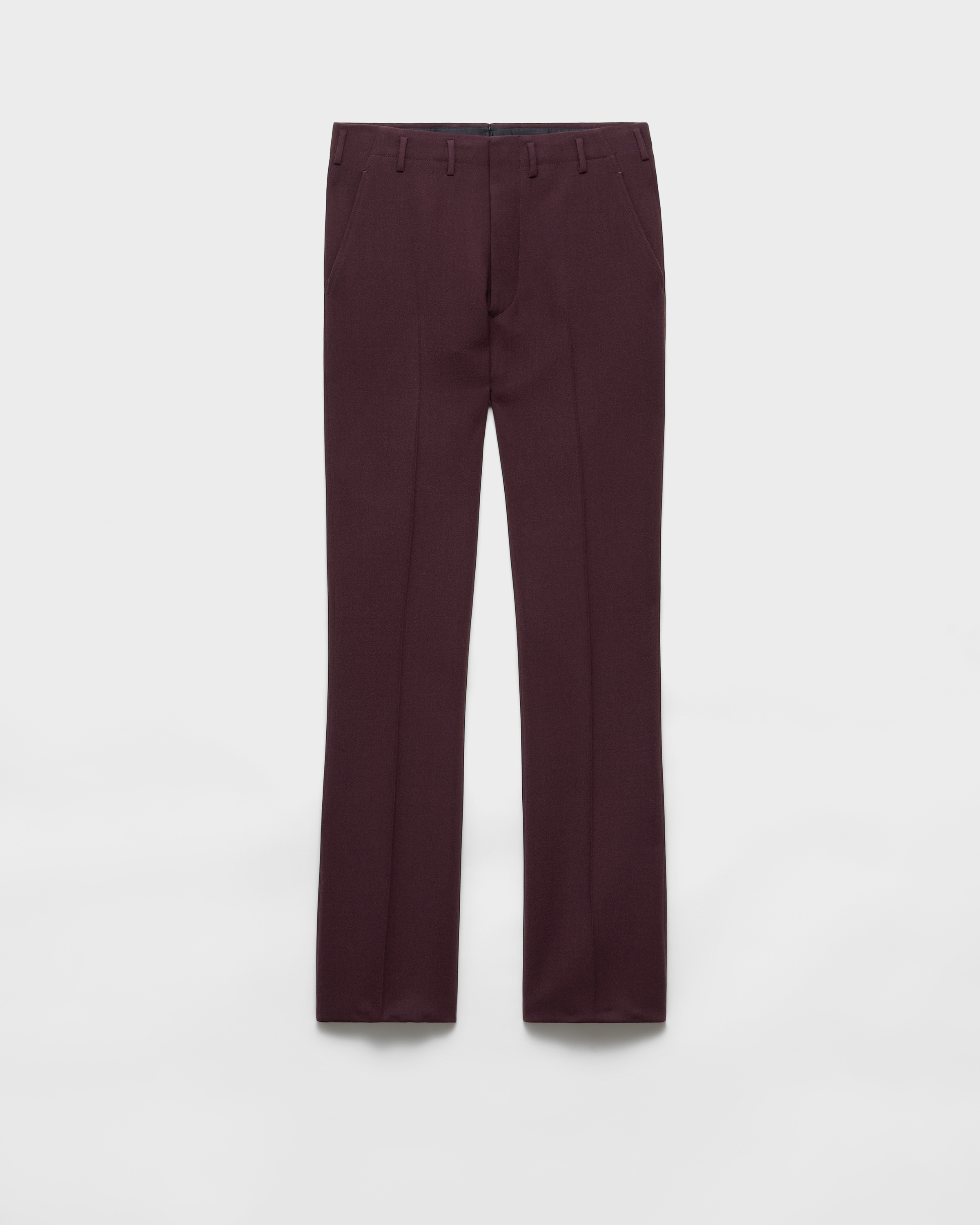 Plum Wool Pants | PRADA - United States