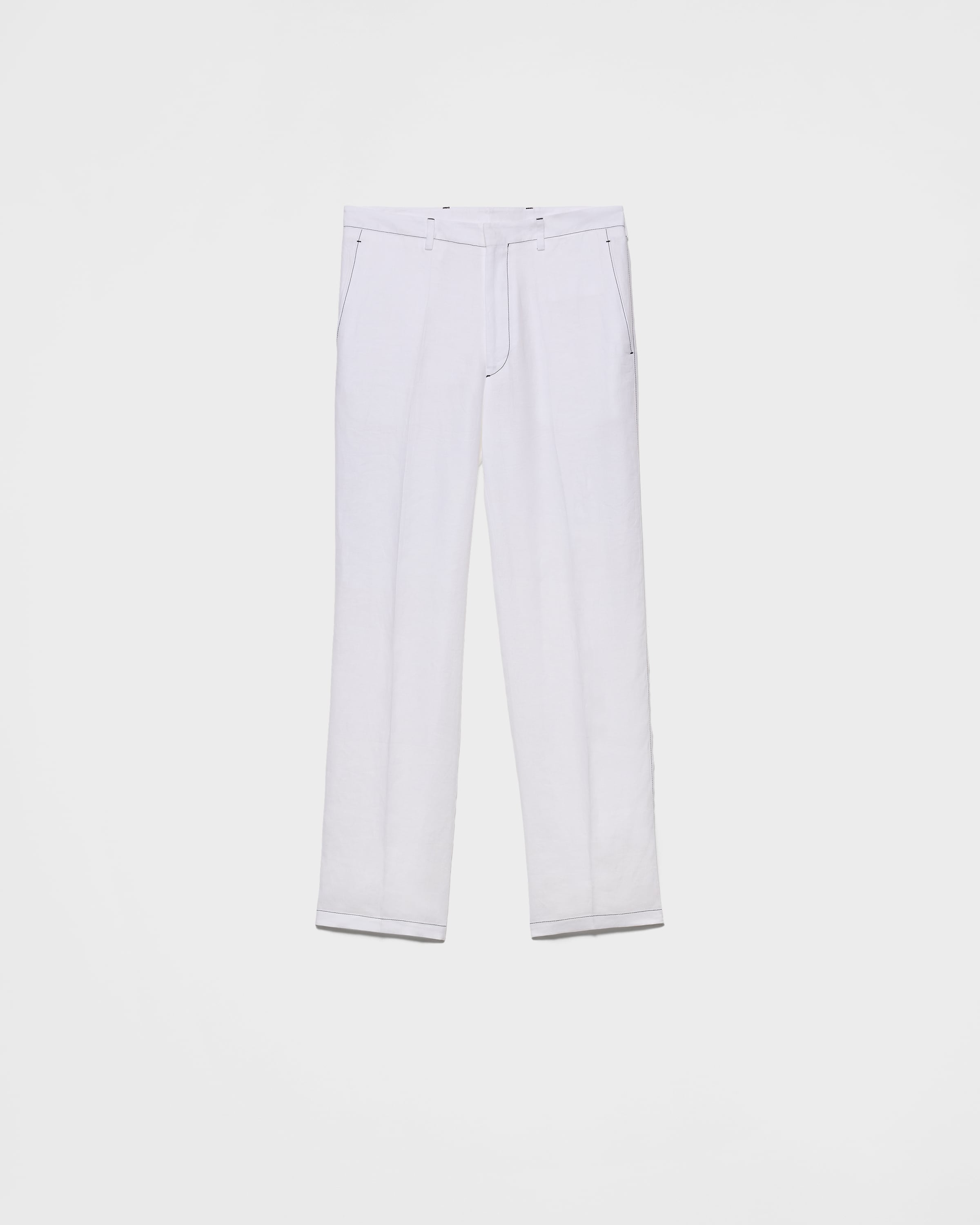 Prada Linen Pants, Man, White, Size 48