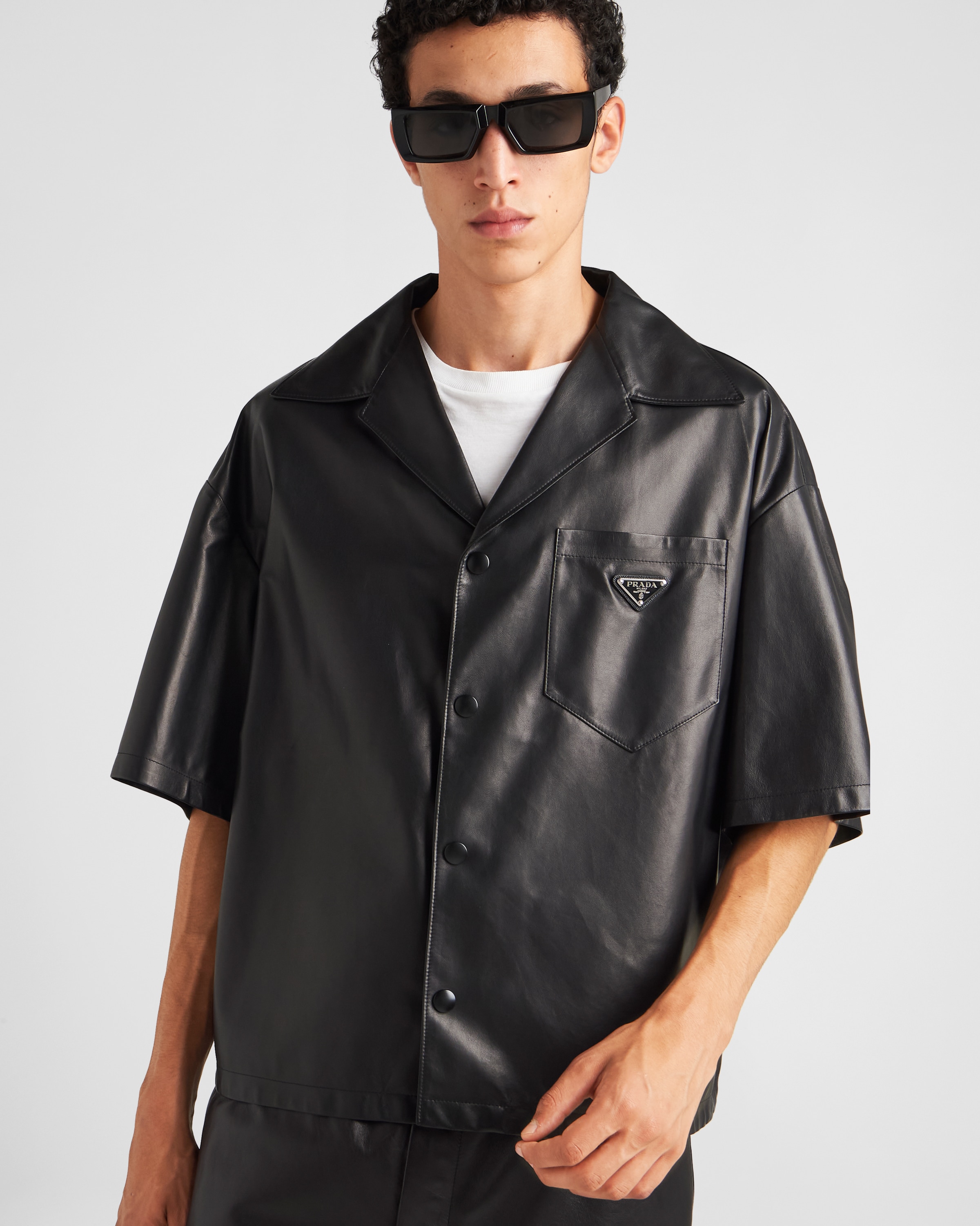 Black Nappa leather shirt | Prada