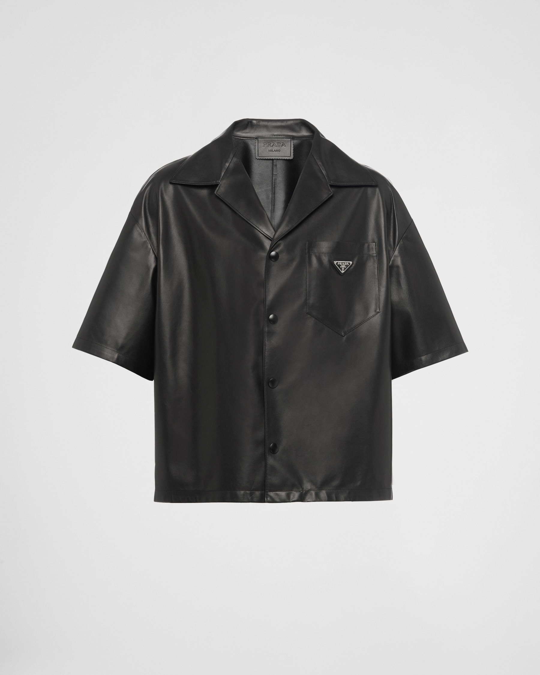Black Nappa Leather Shirt PRADA