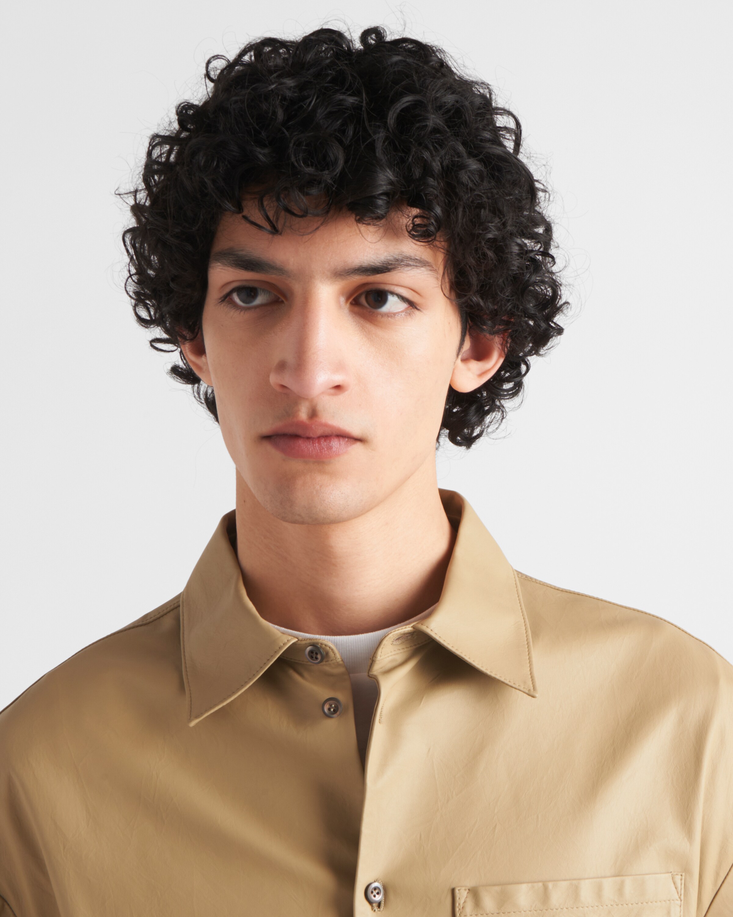 PRADA プラダ ヴィンテージ アーカイブ レザーシャツ キャメル カーフ PRADA プラダ ヴィンテージ アーカイブ レザーシャツ キャメル
