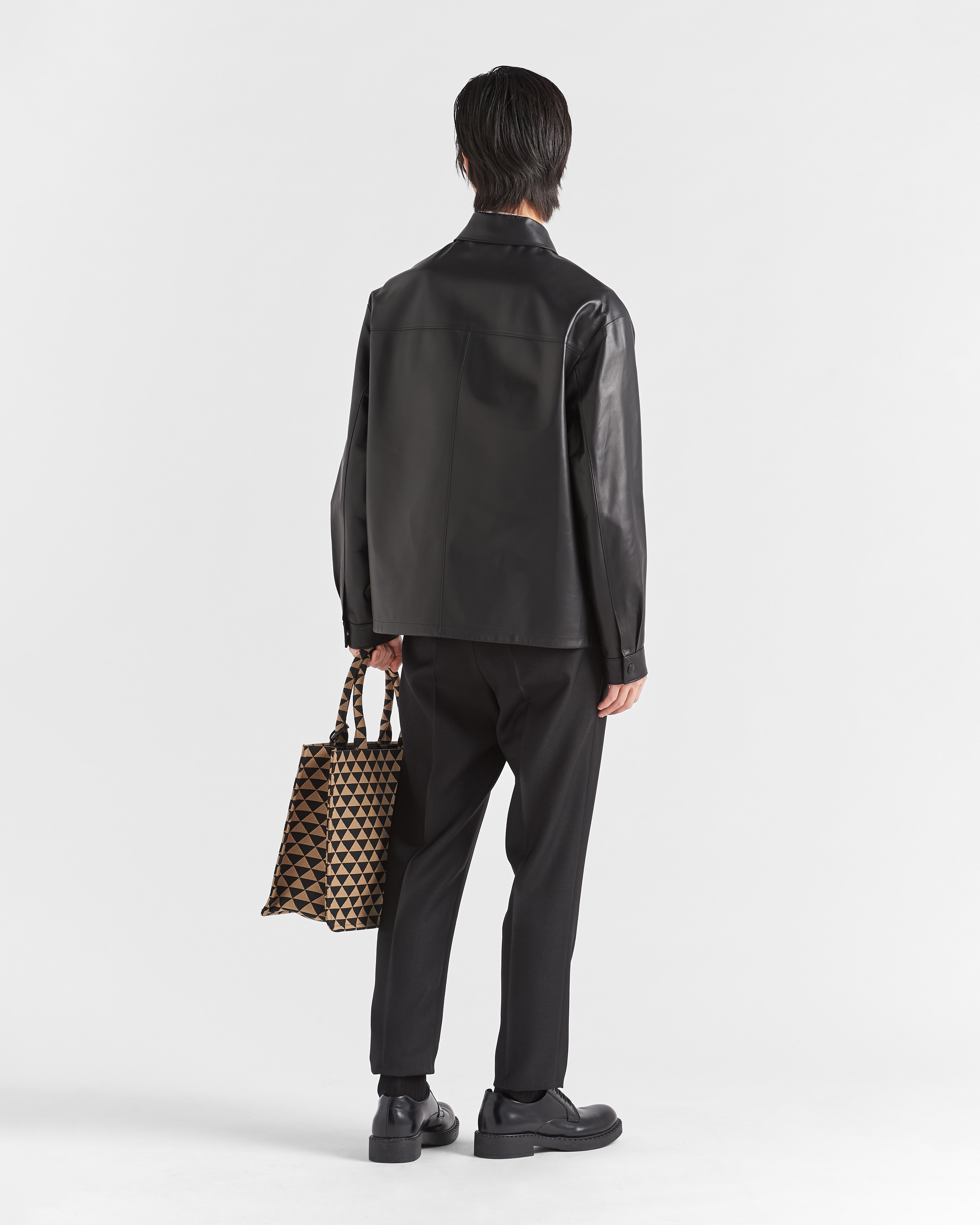 ブラック ナッパレザー シャツ | PRADA - 日本