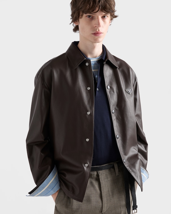Nappa leather shirt