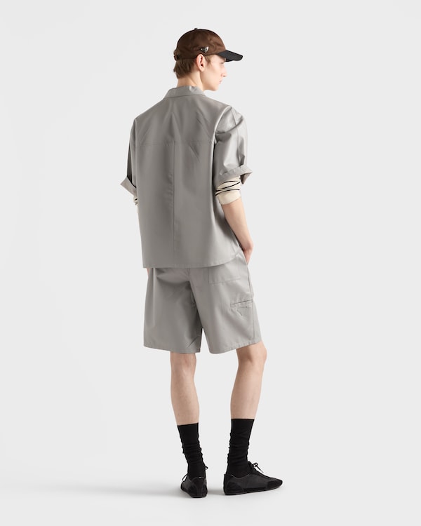 Short-sleeved nappa leather shirt - Granite Gray Short-sleeved nappa leather shirt - Granite Gray