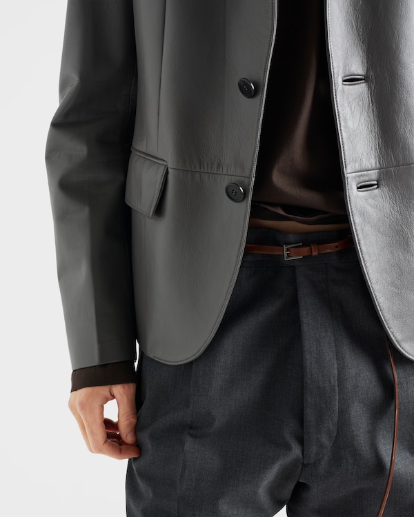 Nappa leather jacket - Grey Nappa leather jacket - Grey