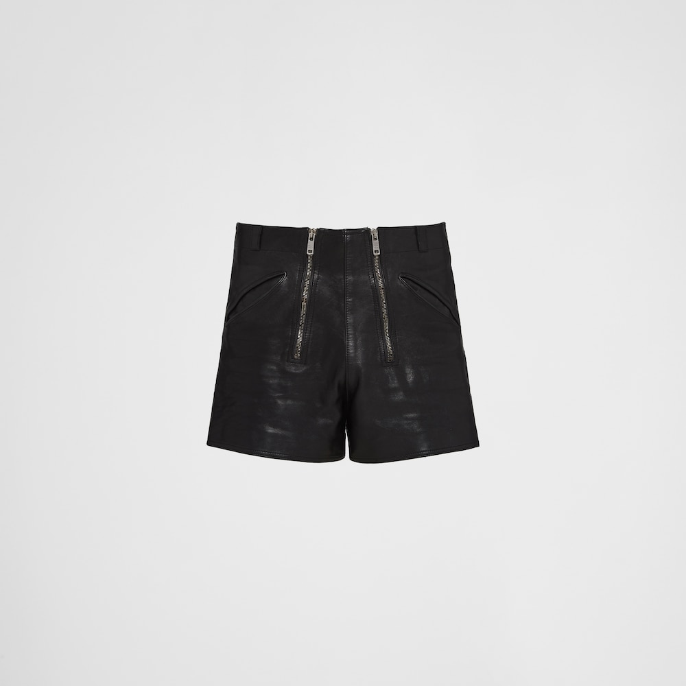 Prada Leather shorts 1