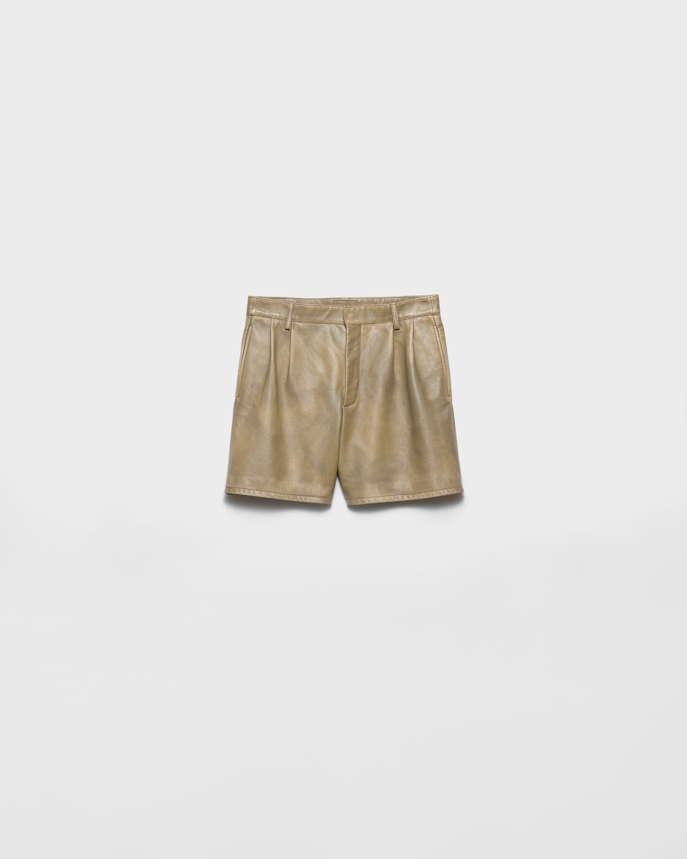 Prada Nappa Leather Bermudas