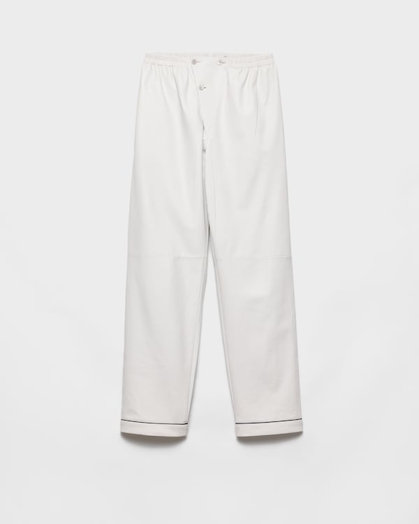 パンツ Prada White neoprene pant White Nappa leather pants | PRADA