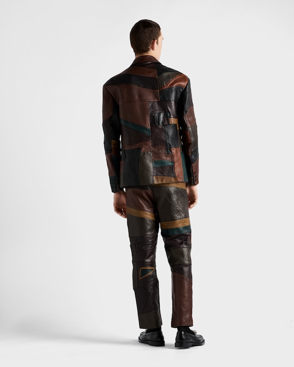 Patchwork leather pants Patchwork leather pants