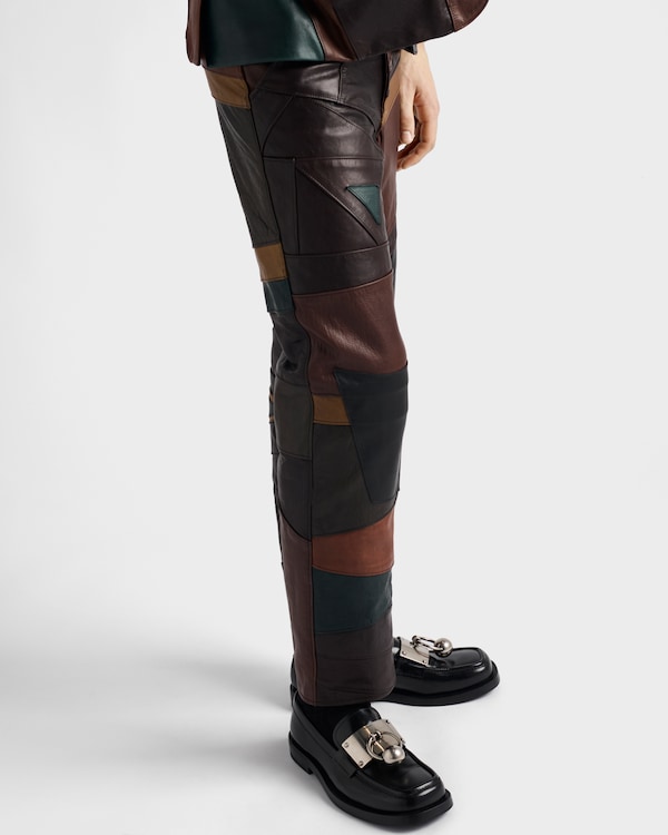 Patchwork leather pants Patchwork leather pants