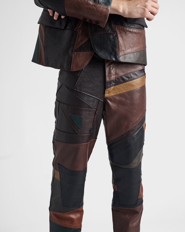 Patchwork leather pants Patchwork leather pants