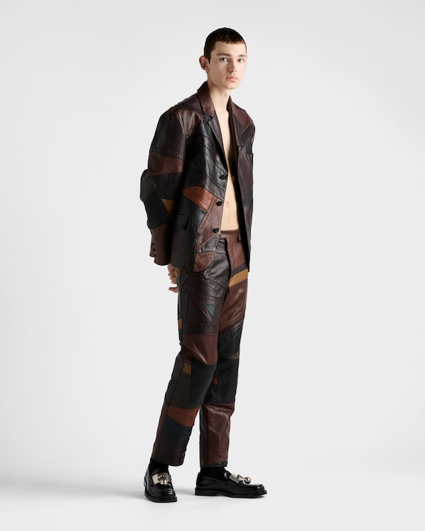 Patchwork leather pants Patchwork leather pants