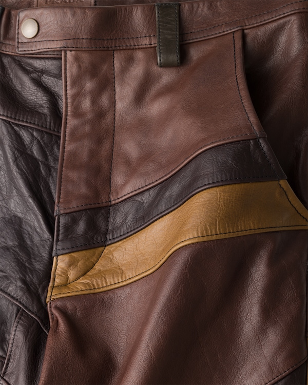 Patchwork leather pants Patchwork leather pants