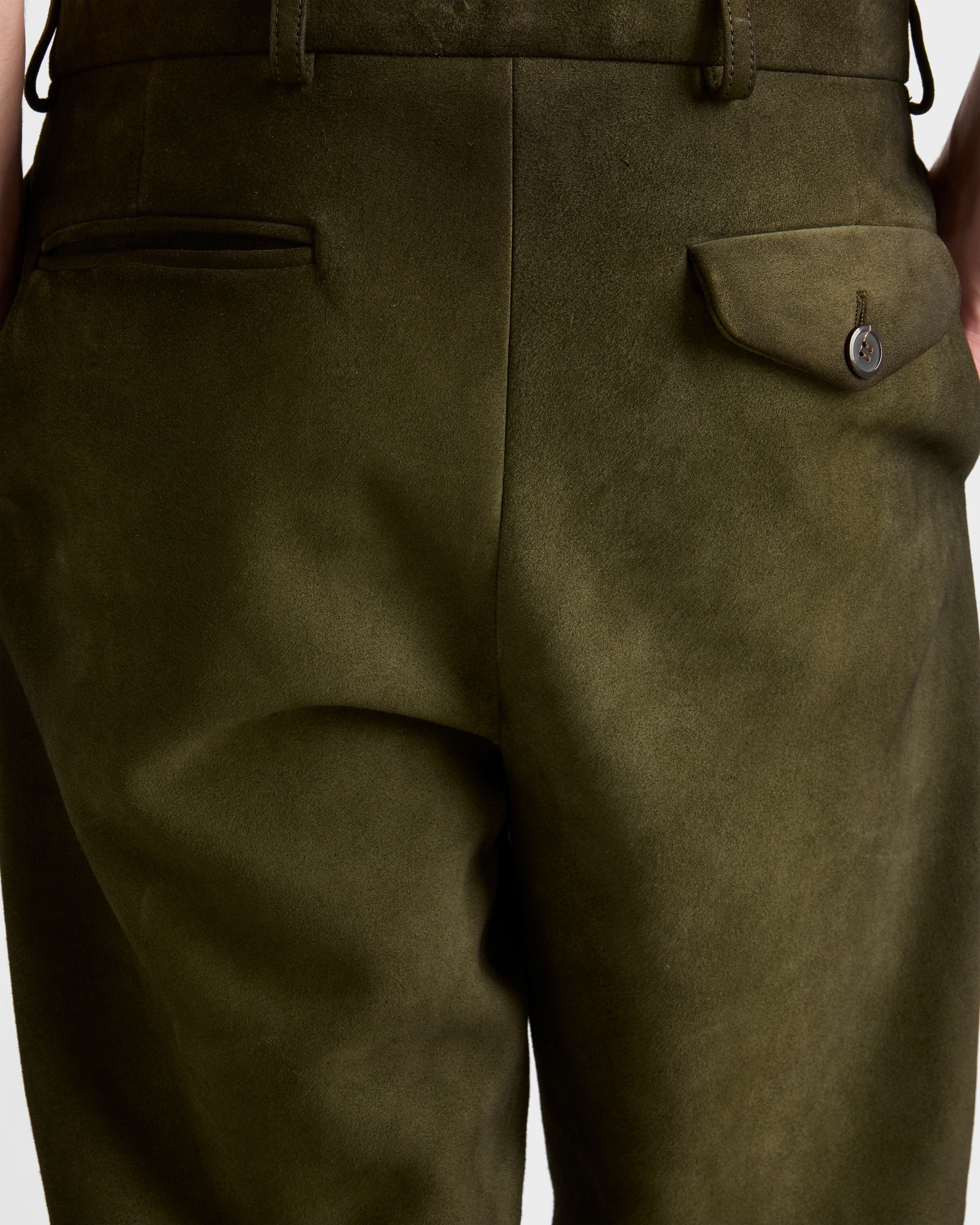 Prada Suede Pants In Green